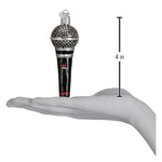 Old World Christmas Microphone Ornament - hand-blown glass Christmas tree ornament (view 6)