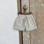 Baby Thin Cotton Vertical Stripes Korean Casual Shorts - Cindi Book