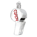 Old World Christmas Coach's Whistle Ornament - hand-blown glass Christmas tree ornament (view 3)