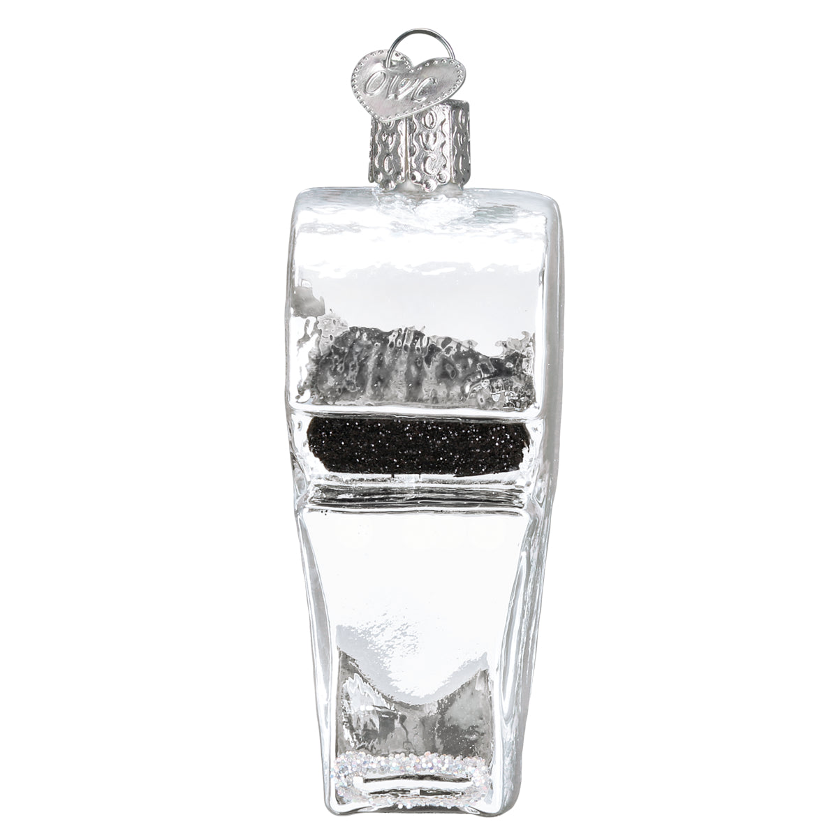 Old World Christmas Coach's Whistle Ornament - hand-blown glass Christmas tree ornament (view 5)