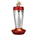 Old World Christmas Hummingbird Feeder - hand-blown glass Christmas tree ornament (view 4)
