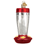 Old World Christmas Hummingbird Feeder - hand-blown glass Christmas tree ornament (view 5)