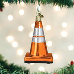 Old World Christmas Cone Ornament - hand-blown glass Christmas tree ornament