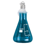 Old World Christmas Science Beaker Ornament - hand-blown glass Christmas tree ornament (view 2)