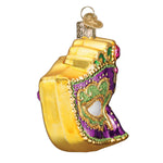 Old World Christmas Mardi Gras Mask Ornament - hand-blown glass Christmas tree ornament (view 5)