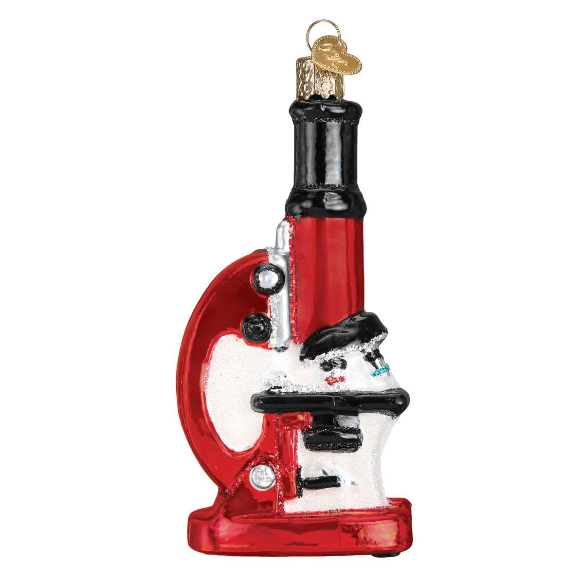 Old World Christmas Microscope Ornament - hand-blown glass Christmas tree ornament (view 4)