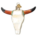 Old World Christmas Southwestern Steer Skull Ornament - hand-blown glass Christmas tree ornament (view 4)