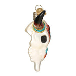 Old World Christmas Southwestern Steer Skull Ornament - hand-blown glass Christmas tree ornament (view 5)