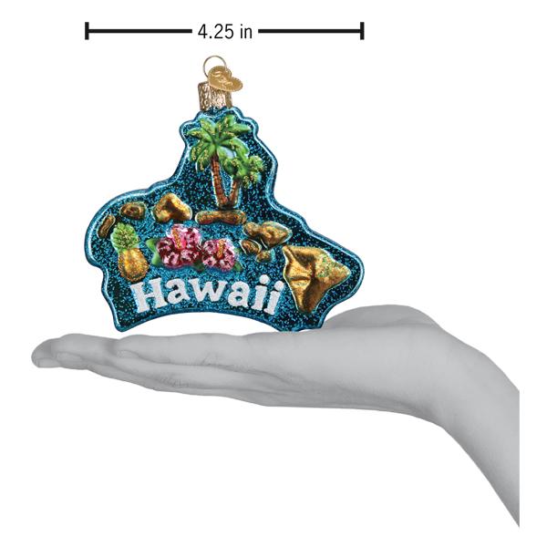 Old World Christmas Hawaiian Islands Ornament - hand-blown glass Christmas tree ornament (view 6)