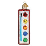 Old World Christmas Watercolor Palette Ornament - hand-blown glass Christmas tree ornament (view 3)