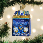 Old World Christmas Happy Hanukkah Ornament - hand-blown glass Christmas tree ornament