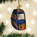 Old World Christmas Welding Helmet Ornament - hand-blown glass Christmas tree ornament