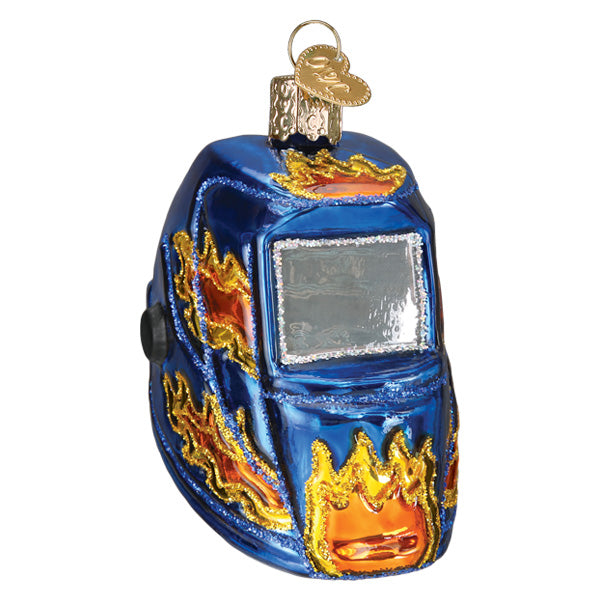 Old World Christmas Welding Helmet Ornament - hand-blown glass Christmas tree ornament (view 3)