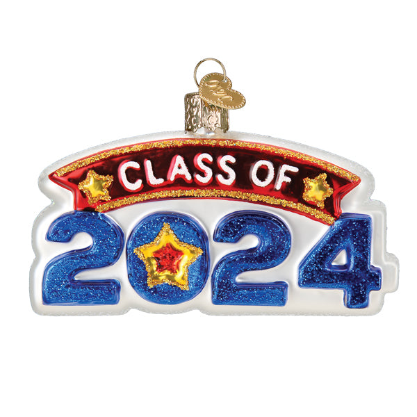 Old World Christmas Class Of 2024 Ornament - hand-blown glass Christmas tree ornament (view 3)