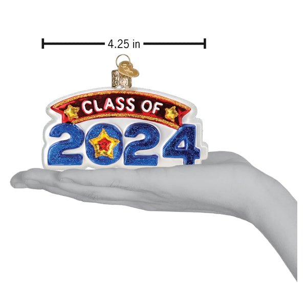 Old World Christmas Class Of 2024 Ornament - hand-blown glass Christmas tree ornament (view 6)