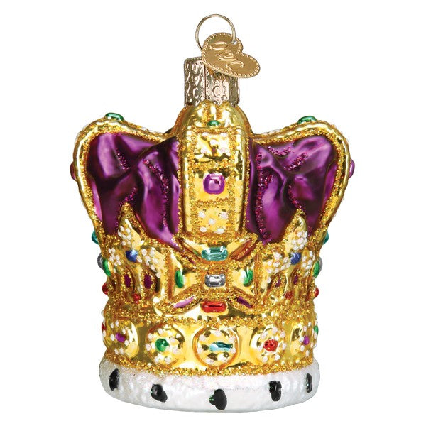 Old World Christmas King's Crown Ornament - hand-blown glass Christmas tree ornament (view 3)