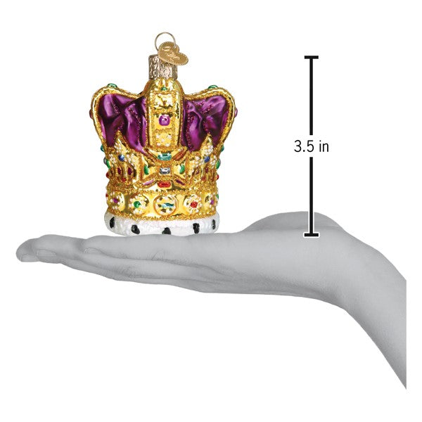 Old World Christmas King's Crown Ornament - hand-blown glass Christmas tree ornament (view 7)