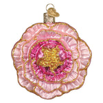 Old World Christmas Peony Ornament - hand-blown glass Christmas tree ornament (view 2)