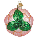 Old World Christmas Peony Ornament - hand-blown glass Christmas tree ornament (view 3)