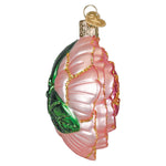 Old World Christmas Peony Ornament - hand-blown glass Christmas tree ornament (view 4)