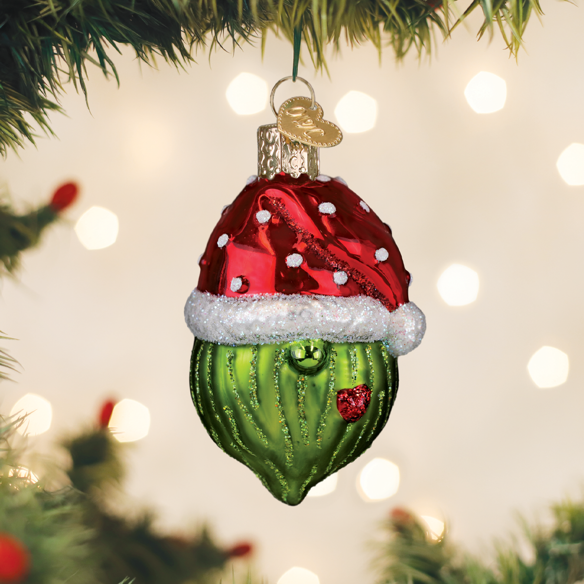 Old World Christmas The Greenkeeper Ornament - hand-blown glass Christmas tree ornament