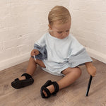 Baby Boy Solid Color Stitching Triangle Short-sleeved Jumpsuit - Cindi Book