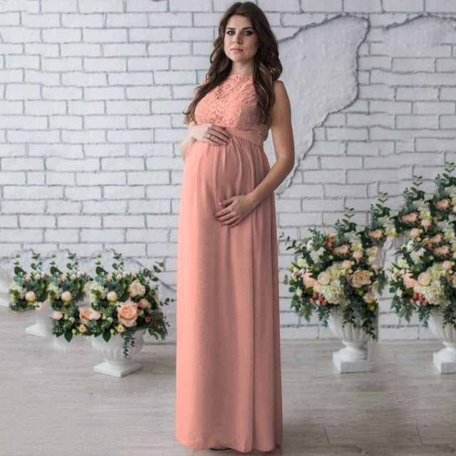 Lace Sleeveless Maternity Dress - Cindi Book