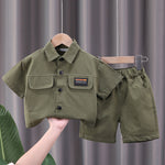 Boys' Short-sleeved Shorts Overall Suit - Cindi Book