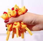 Catapult Launch Rubber Catapulted Chicken Toys Light Finger Prank Stretchy Flying Ejection Toy Slingshot Turkey Sticky - Cindi Book