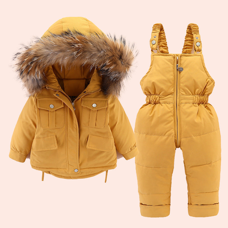 Boys and girls winter down jacket suits - Cindi Book