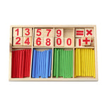 Math Manipulatives Wooden Counting Sticks Intelligence Montessori Math Wooden Color Calculation Education Enlightenment Toy - Cindi Book