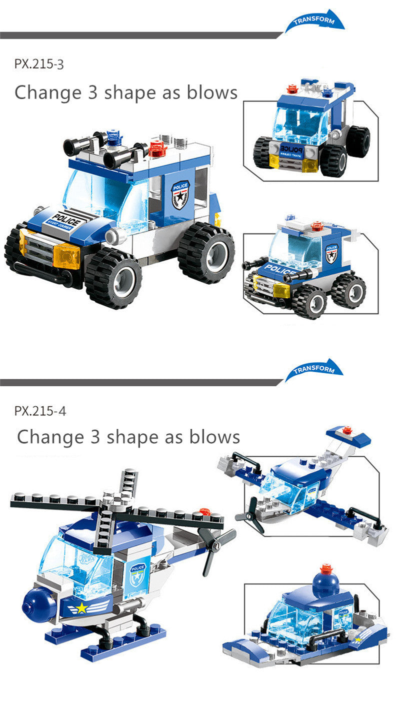 762Pcs Robot Car City Police Building Blocks Set - Cindi Book