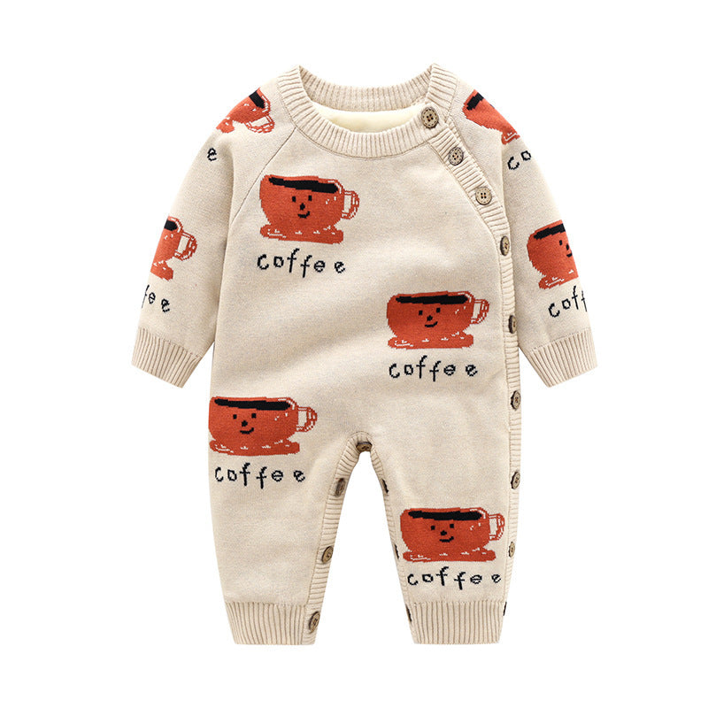 Newborn Baby Clothes Baby Crawling Clothes Thickening Out Baby Harness - Cindi Book
