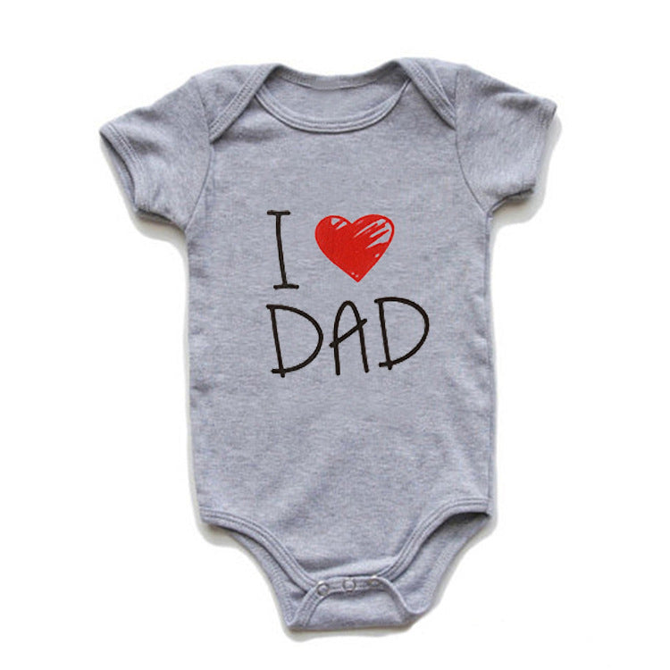 I Love Dad English Letter Jumpsuit Baby Romper - Cindi Book