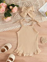Baby Triangle Rompers Tether Strap Romper - Cindi Book