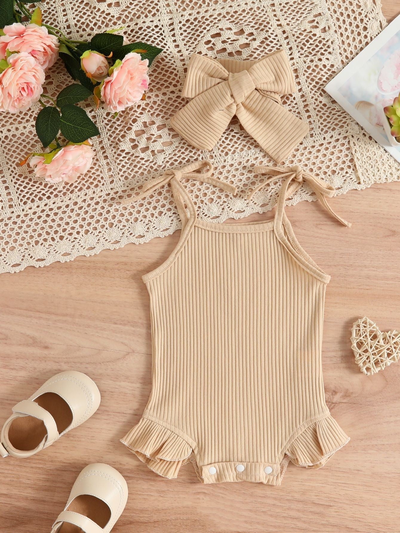 Baby Triangle Rompers Tether Strap Romper - Cindi Book