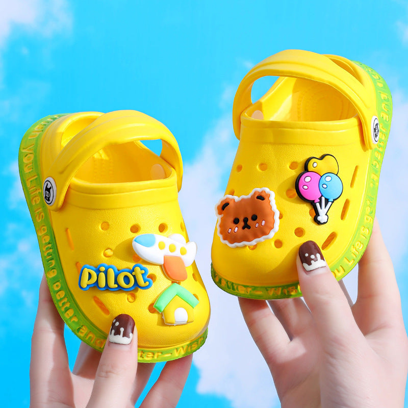 Kids Cartoon Cave Hole Sandals - Cindi Book