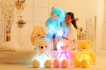 Creative Light Up LED Teddy Bear Stuffed Animals Plush Toy Colorful Glowing Christmas Gift For Kids Pillow - Cindi Book