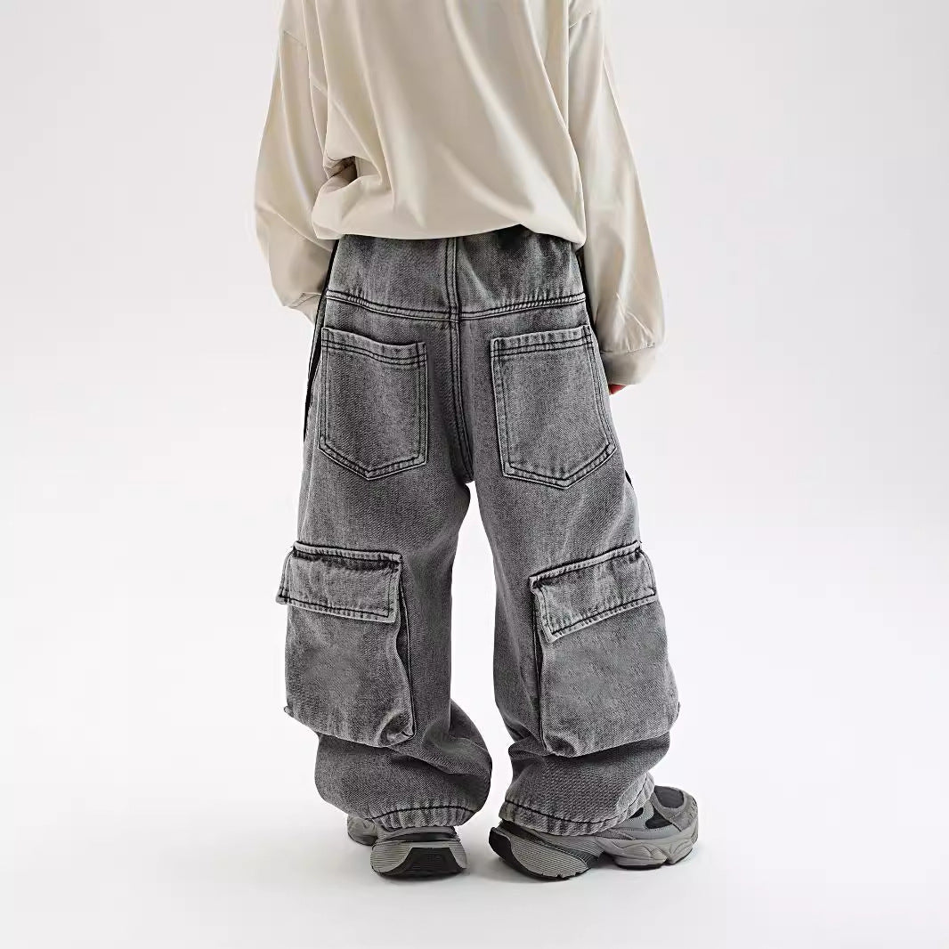 Autumn And Winter New Children Fleece Padded Jeans Warm - Cindi Book