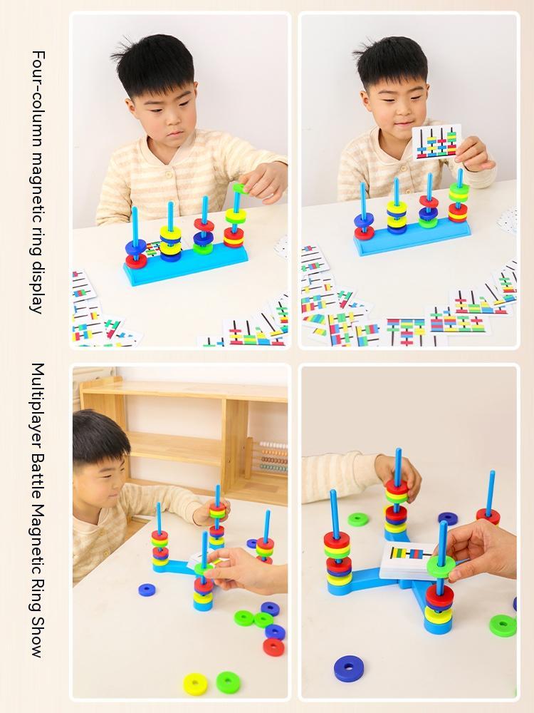 Children's Puzzle Colored Matching Magnetic Ring Toys - Cindi Book