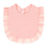 Ruffled Cotton Gauze Lace Bib Saliva Pocket - Cindi Book
