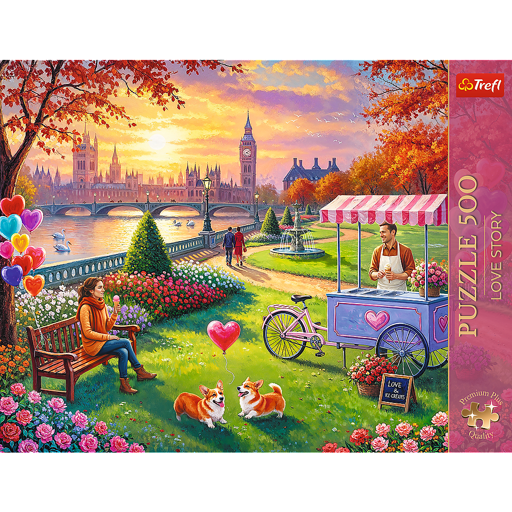 Trefl Premium Plus Love Story: Romantic London 500 Piece Puzzle