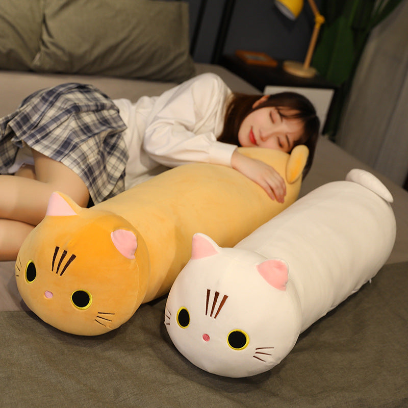 Large Size Cartoon Cat Plush Toys Stuffed Cloth Doll Long Animal Pillow Cushion - Cindi Book