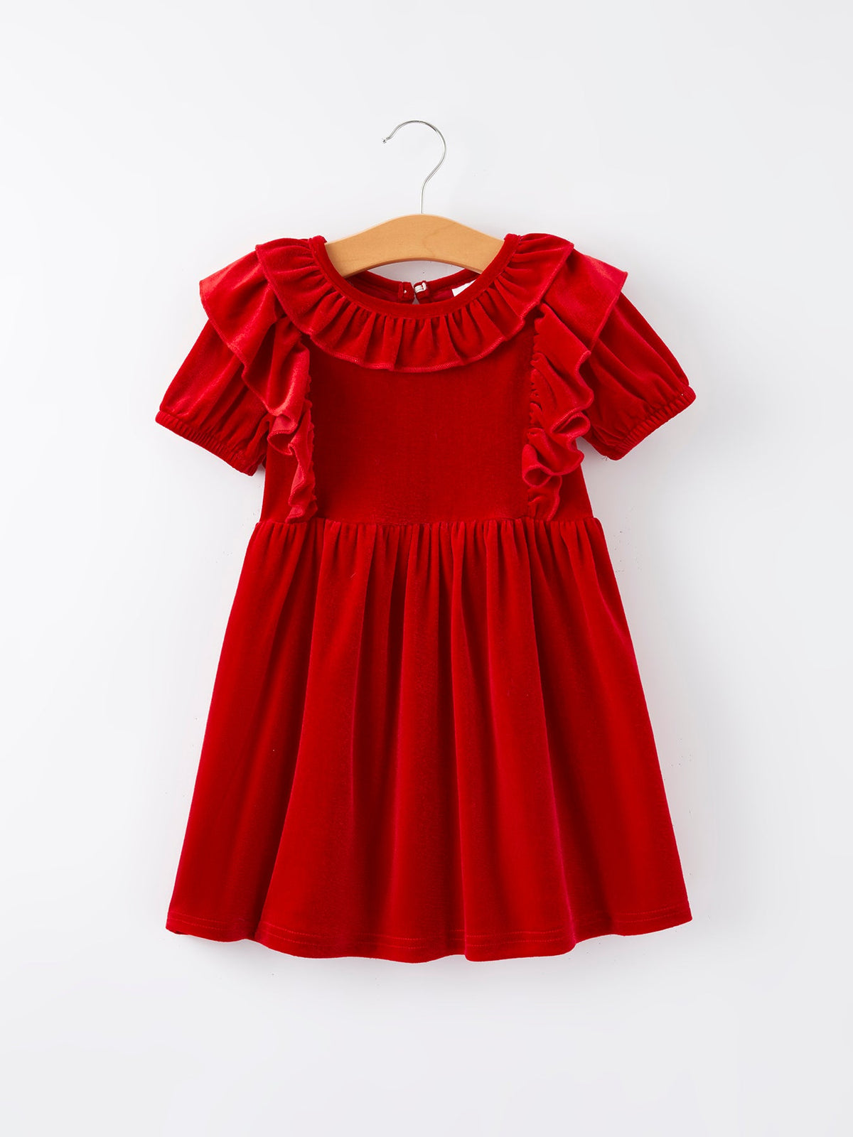 Rylee Faith Designs - Christmas Red Velvet Girls Dress