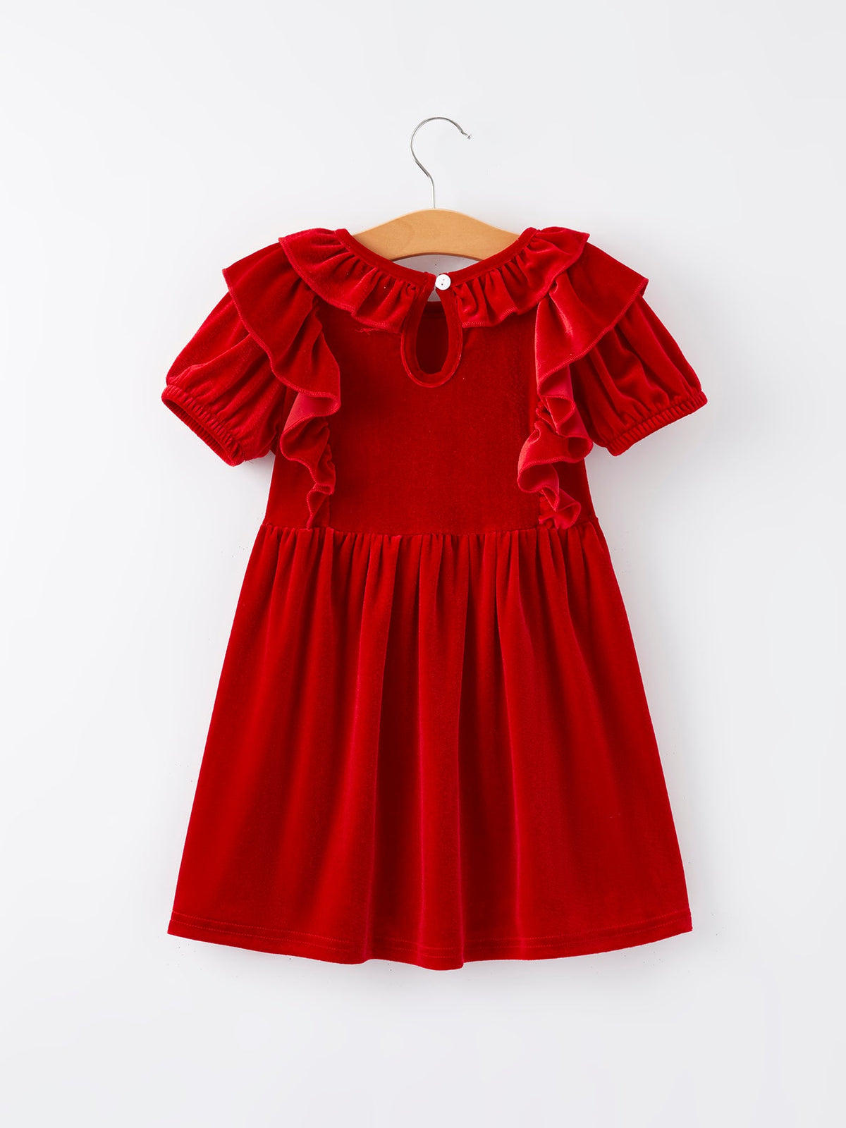 Rylee Faith Designs - Christmas Red Velvet Girls Dress - alternate view 2