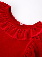 Rylee Faith Designs - Christmas Red Velvet Girls Dress - alternate view 3
