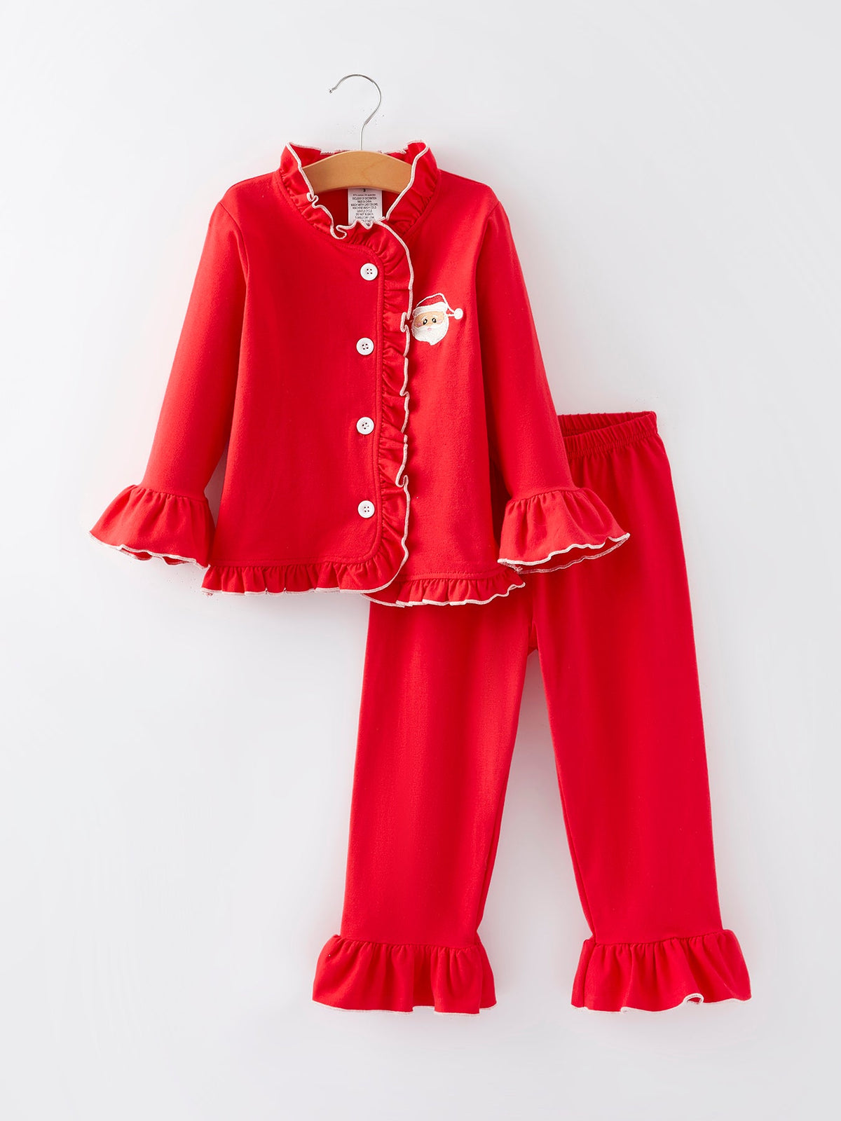 Rylee Faith Designs - Christmas Red Girls Embroidered Pajamas - alternate view 8