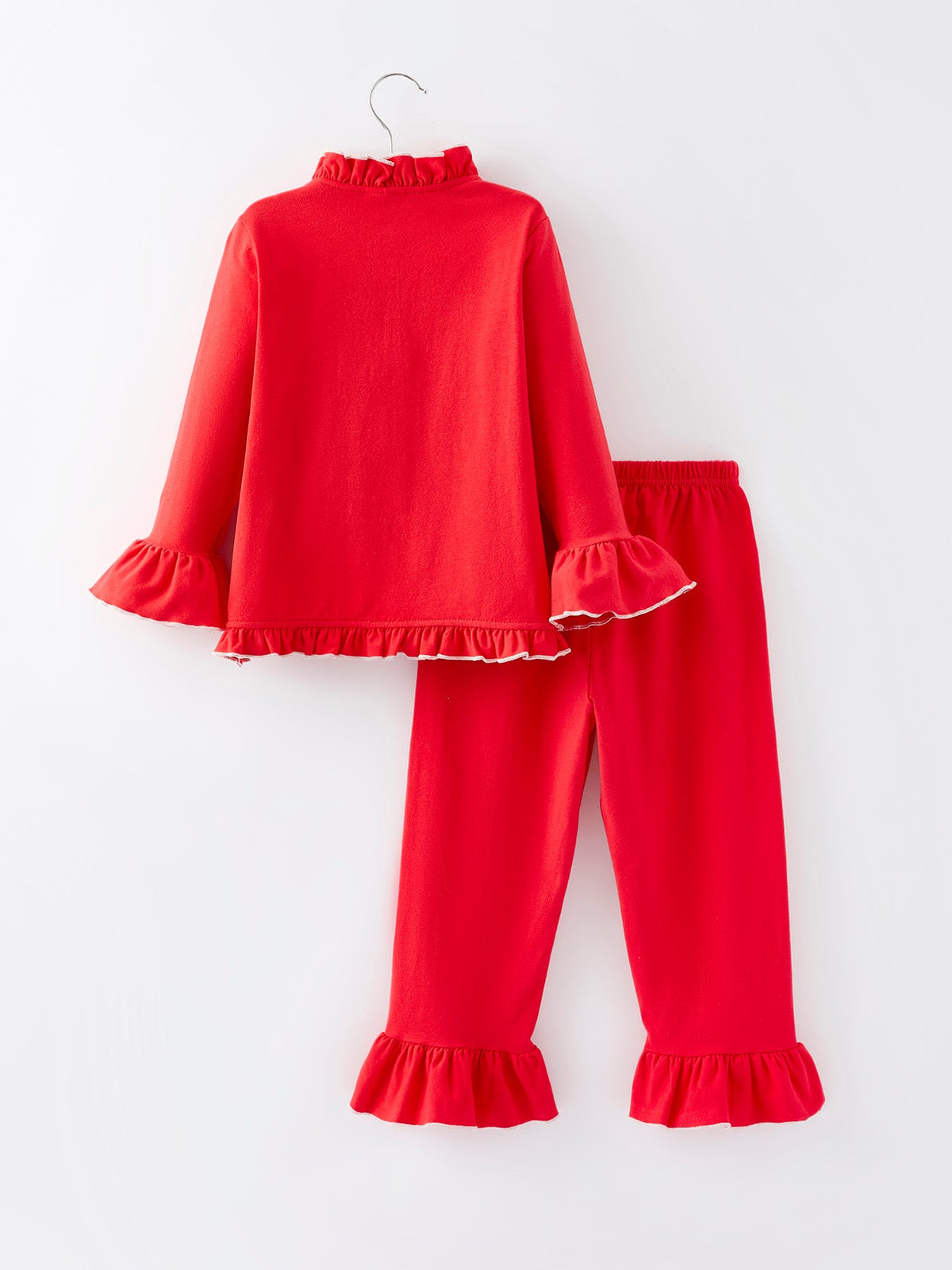 Rylee Faith Designs - Christmas Red Girls Embroidered Pajamas - alternate view 9
