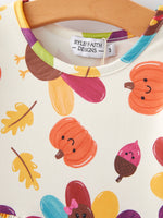 Rylee Faith Designs - Thanksgiving Turkey Print Girls Dress - alternate view 8