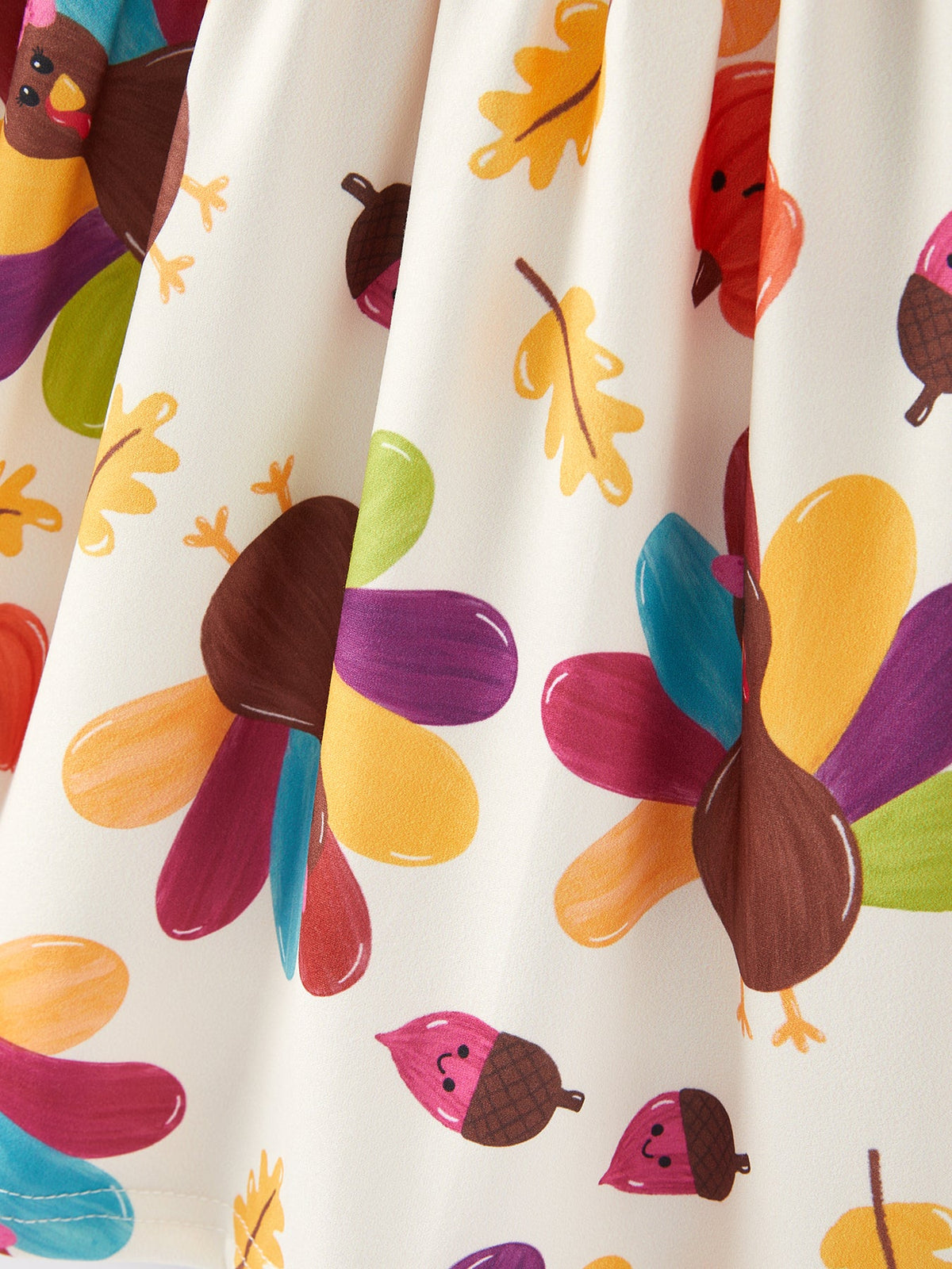 Rylee Faith Designs - Thanksgiving Turkey Print Girls Dress - alternate view 10